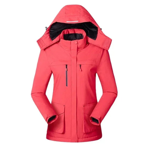 Heating Jacket - Heated Bodywarmer - Heated Clothing - Intelligent Winter Heating Jacket for Women - USB Charging - Windproof - Size L - Red