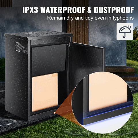 Letterbox - Parcel mailbox - Wall mailbox - Parcel box - Drop Box for postal parcels - Post Drop Box - Hanging Parcel Box - Standing Parcel Safe - Waterproof Parcel Box - 44 inch - with Coded Lock Anti-Theft Bracket for Porch Curb