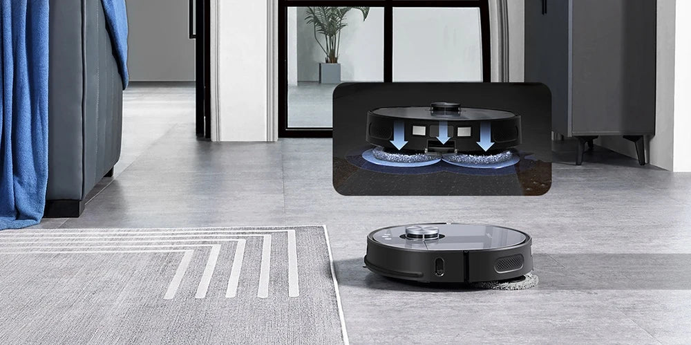 Robotstofzuiger – Robotstofzuiger Met Dweilfunctie – Automatische Afvoer – Laser Navigatie – 5000Pa Zuigkracht – 3 Uur Accuduur