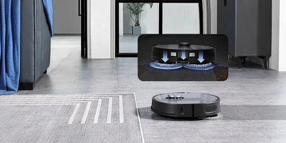 Robotstofzuiger – Robotstofzuiger Met Dweilfunctie – Automatische Afvoer – Laser Navigatie – 5000Pa Zuigkracht – 3 Uur Accuduur