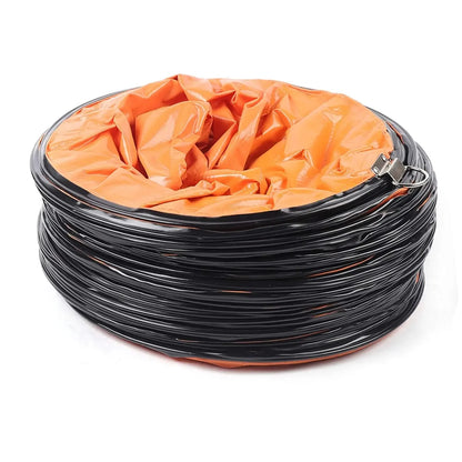 Industrieventilator – Bouwventilator – Luchtverplaatser – Blower – PVC Luchtkanaal – Oranje Variant – 250 Mm Diameter – 320 Watt Krachtig