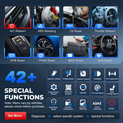 Autodiagnoseapparaat – Autoscanner – Diagnose Tool – Foutcode Uitlezer – OBD Scanner – 8-Inch Touchscreen – Meer Dan 42 Onderhoudsfuncties