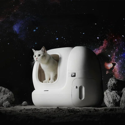 Zelfreinigende Kattenbak – Automatische Kattenbak – Zelf Schoonmakende Bak – Kattenbak Met OLED Display – Volledig Gesloten Design – Nachtlichtfunctie