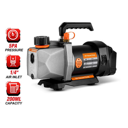 Vacuümpomp - Vacuümpomp Air Conditioner - Vacuümkamer - Vacuumpomp - Vacuümkamer met pomp - Koelgereedschap - Air Conditioning Pomp - 7CFM 1/2HP - 5PA 1/4 Luchtinlaat Koelkast Airconditioning Vacuüm - Zonder batterij