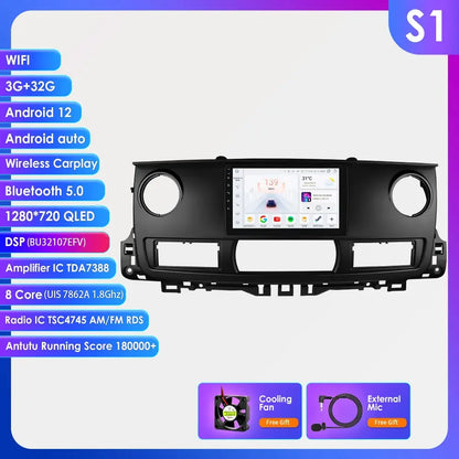 2DIN Autoradio Renault Master – Multimedia Systeem – Navigatie Unit – Android Headunit – Carplay Radio – 10,1 Inch Touchscreen – Android 13 – 4G Internet & GPS
