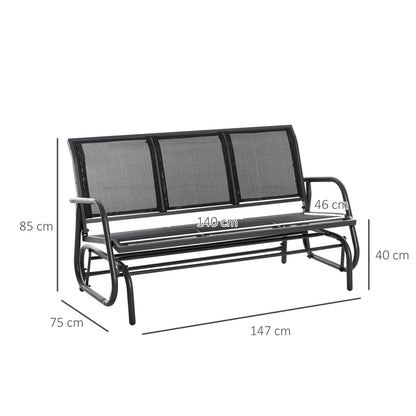 Tuinbank – Tuinmeubel – Schommelbank – Buitenbank – 3-Persoons – Metalen Frame – Weerbestendig Mesh