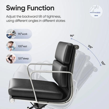 Bureaustoel – Draaistoel – Office Chair – Gamestoel – Ergonomische Stoel – Wit Kunstleer – Verstelbare Zithoogte – Ribbelrugleuning