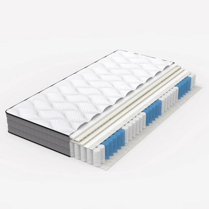 Matras – Pocketveringmatras – Tweepersoonsmatras – Eenpersoonsmatras – Veermatras – 90x200 cm – H3 Stevig – 20 cm Dik