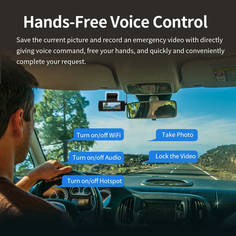 4K Dashcam met GPS, WiFi & 24u Parkeermodus – Voor- en Achtercamera – Sony Sensor – Nachtzicht – Loop Recording – Zwart