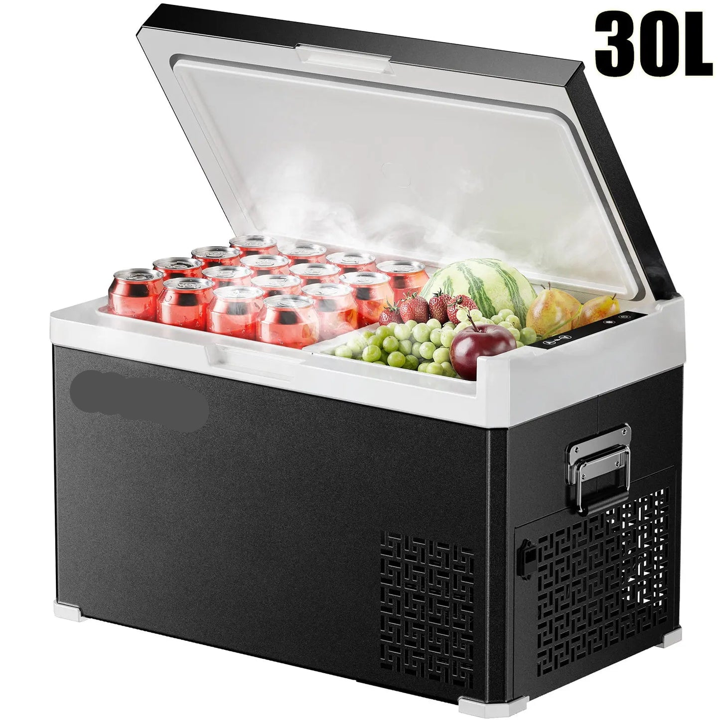 Auto Koelbox - Koelbox - Camping Koelkast - Auto Koelbox Compressor - Draagbare - 12V/24V - 30L - met Vriesfunctie - -20°C tot +20°C - Standaard - QUORE