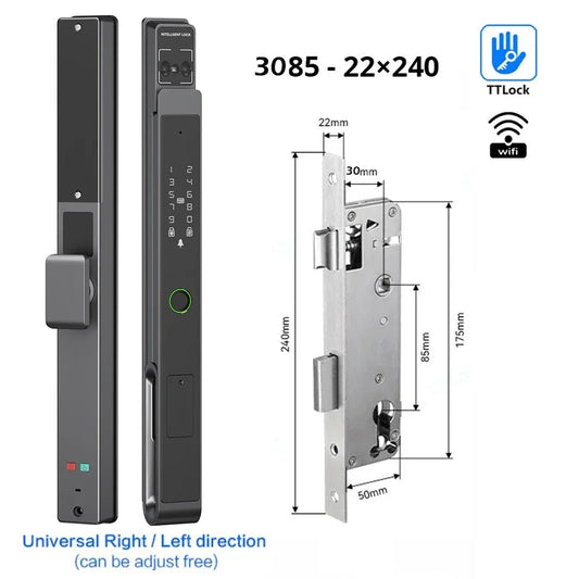 Smart Slot – Slimme Deurslot – Elektronisch Slot – Smart Lock – Slim Slot – 11 Ingangsmethoden – IP66 Weerbestendig - 3085 - 22x240 - QUORE