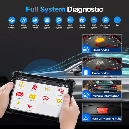 OBD2 Scanner – Autodiagnose Tool – Foutcode Uitlezer – Diagnoseapparaat – Bluetooth Verbinding – 10,1 Inch Kleurenscherm