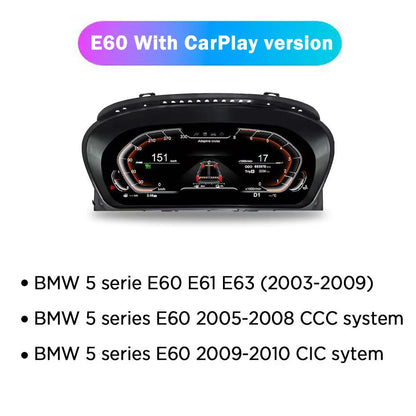 BMW Dashboard Display – Digitaal Instrumentenpaneel – Auto Scherm – Snelheidsmeter – LCD Cluster – 12,3 Inch HD Scherm – Plug & Play Installatie - QUORE