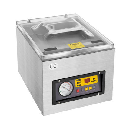 Kamervacuümsealer – Vacuümsealer – Vacumeermachine – Voedselverpakkingmachine – Sealmachine – Roestvrij Staal – 3-in-1 Vacuüm, Seal en Koelfunctie