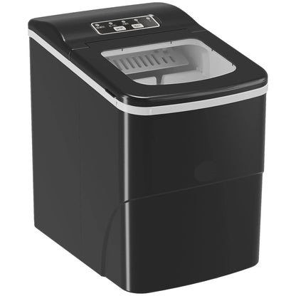 Ijsblokjesmachine - Elektrische Ijsblokjesmachine - Ijsmaker - Ijsmachine - 9 Kubussen elke 8min - Zelfreinigend - met LCD-scherm - 2L - 12 kg/dag - 90W - 220 V-240 V - 50 HZ - 21.2 x 29.5 x 32.6 cm - Zwart