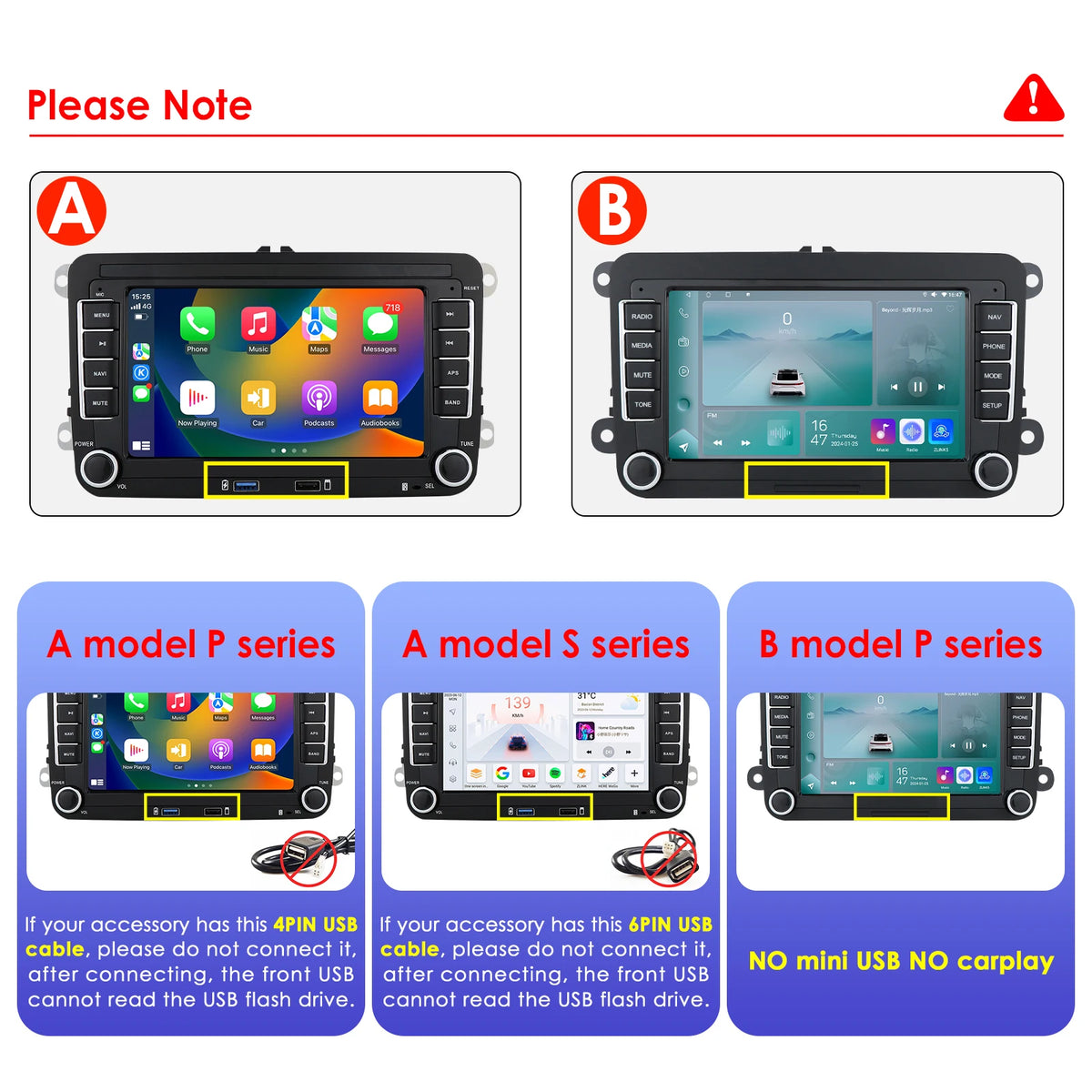 Car Multimedia Player - For Volkswagen GOLF - 2 Din - 7Inch - MP5 with camera2 - Carplay Screen - 1GB16GB with Rear View Camera - Car Navigation System - Multimedia Car Radio - Android 12