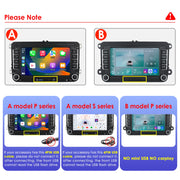 Auto Multimedia Speler - Voor Volkswagen GOLF - 2 Din -  7Inch - MP5 met camera2 - Carplay Scherm - 1GB16GB met Achteruitrijcamera - Navigatiesysteem Auto - Multimedia Autoradio - Android 12