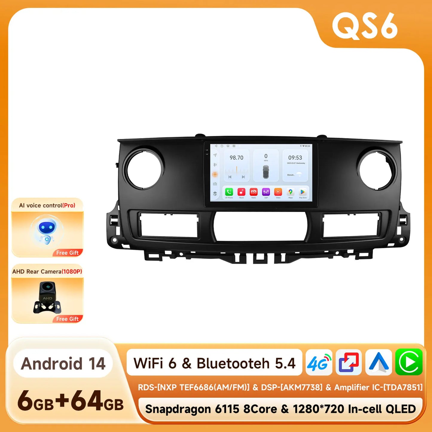 Hizpo Snapdragon Carplay Ai Systems Android Car Radio for Renault Master 2003 - 2011 Multimedia Video Player Gps Autoradio Rds