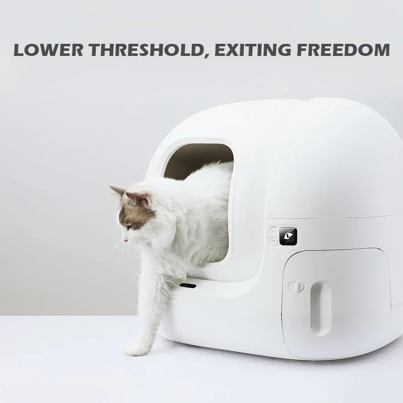Zelfreinigende Kattenbak – Automatische Kattenbak – Zelf Schoonmakende Bak – Kattenbak Met OLED Display – Volledig Gesloten Design – Nachtlichtfunctie