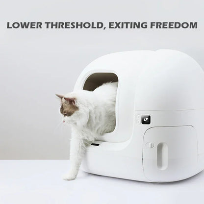 Zelfreinigende Kattenbak – Automatische Kattenbak – Zelf Schoonmakende Bak – Kattenbak Met OLED Display – Volledig Gesloten Design – Nachtlichtfunctie
