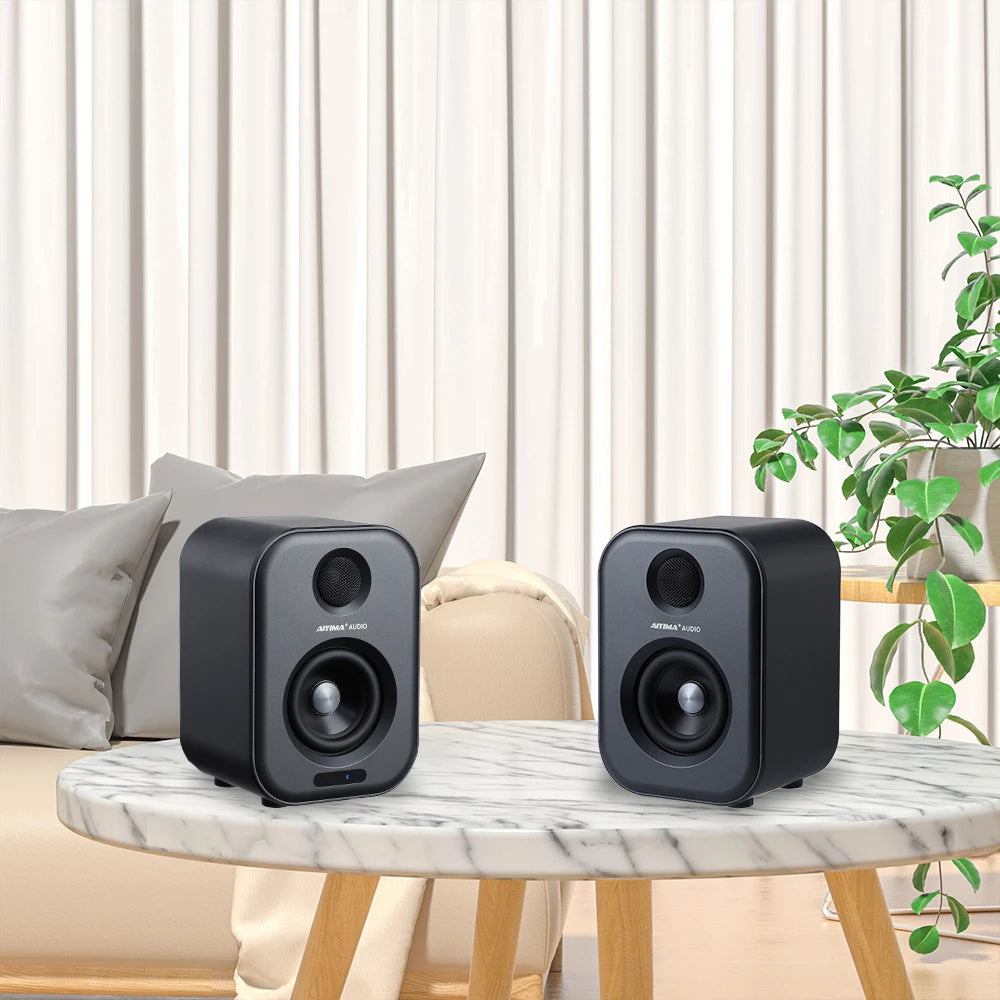 Aiyima - S400 - Luidspreker - Luidsprekerkabels - Speaker - Speakers voor PC - 80W - 45Hz-20KHz - 4-8 Ohm - Zwart