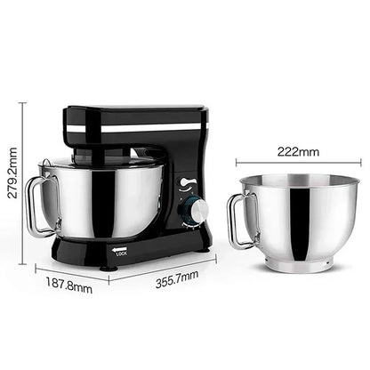 Keukenmixer - Keukenmachine - Foodprocessor - Keukenrobot - 1000W – 8 Snelheden – 4.5L Roestvrijstalen Kom – Elektrische Foodmixer - Zilver