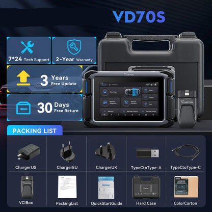 OBD2 Scanner – Autodiagnose Tool – Foutcode Lezer – Key Programmer – ECU Codeerder – Draadloos WiFi & Bluetooth – 36+ Reset Functies – 7 Inch Touchscreen