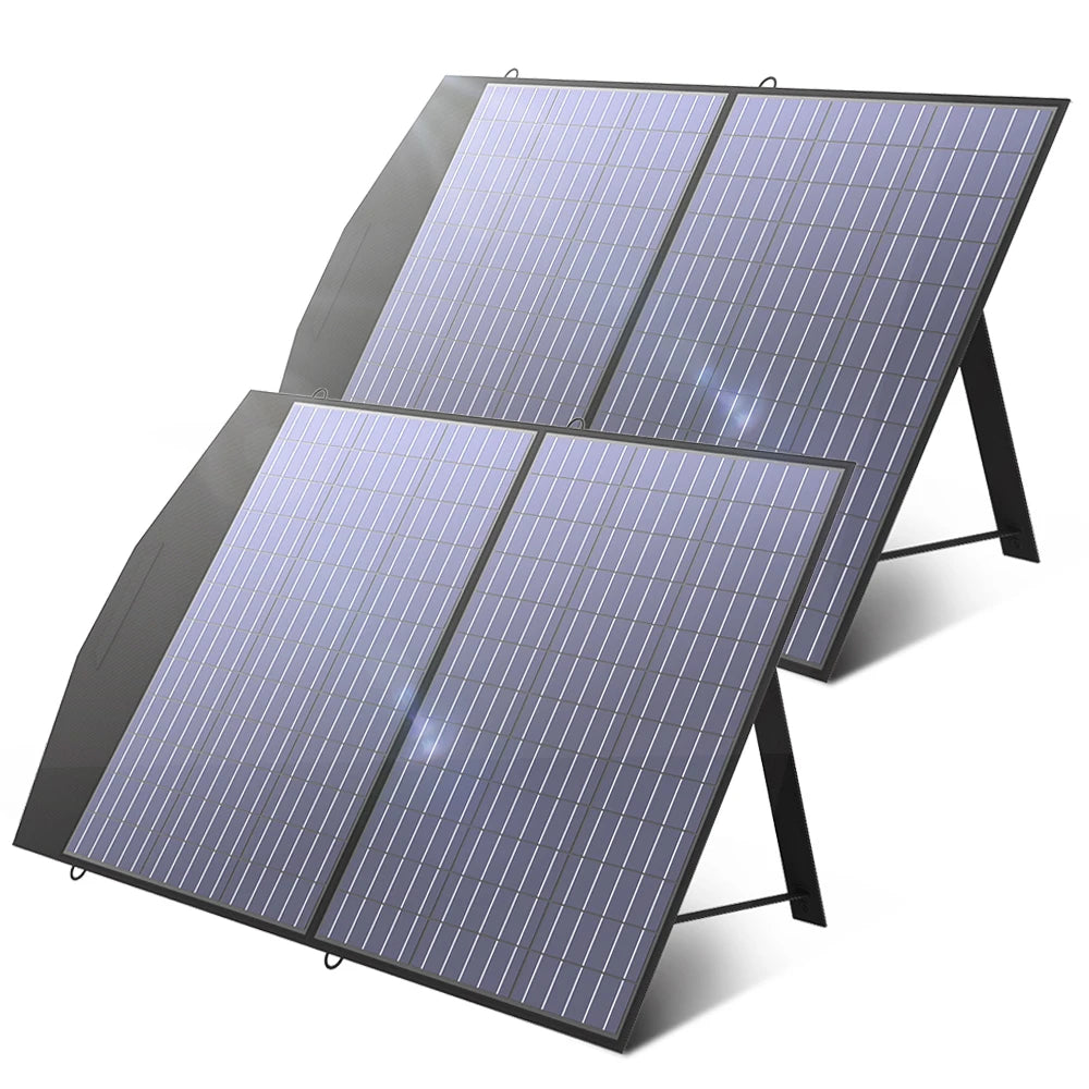ALLPOWERS Foldable and Portable Solar Panel 100 / 200W Solar Battery Charger，Outdoor Emergency Backup Power for Powerstation etc - QUORE