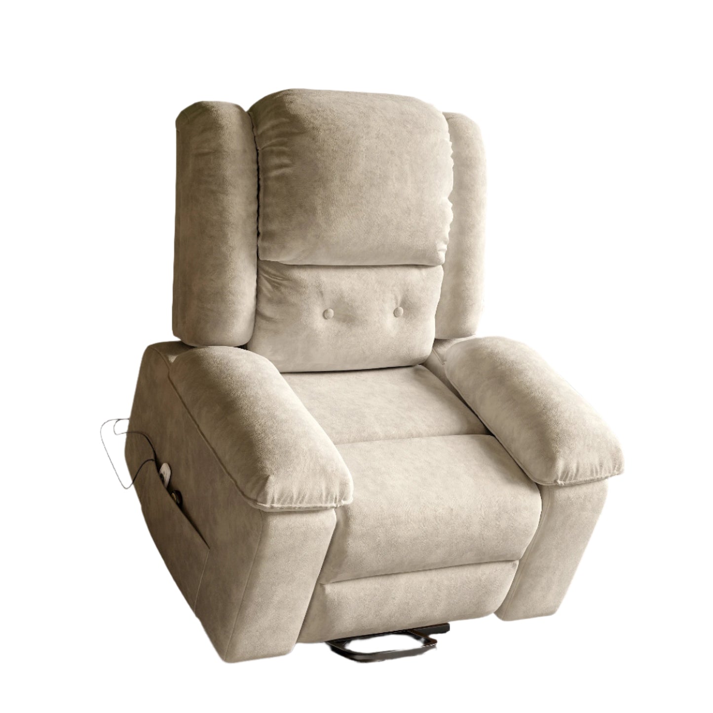 Relaxstoel - Relaxstoelen - Massagestoel - Loungestoel - Elektrische - met Sta-op Functie - Punts Massage - en  Lendewarmte - Afstandsbediening - Voor Senioren - en TV-hoek - Lichte Bruin