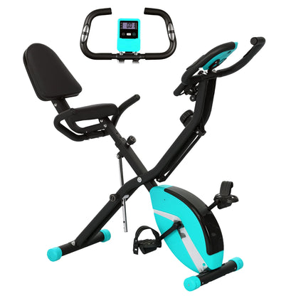 Hometrainer - Spinningfiets - Hometrainers - Indoorfietsen - Indoorfiets - 8 Magnetische Weerstandsniveaus - LCD Display - Opvouwbare - Verstelbaar Zadel - Fiets voor Cardio Training - Groen
