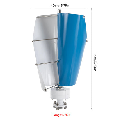 Verticale Windturbine – Windgenerator – Thuisenergie – Duurzame Energie – 100W Vermogen – IP67 Waterdicht