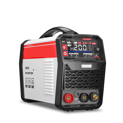 Elektrode Lasmachine - Lasmachine - Lasapparaat - Digitaal Inverterlassen - Draagbare - met Pulse HF - Tig Arc - DC Inverter Tig  - 39.6 x 14.2 x 26.8 cm - Rood & Wit