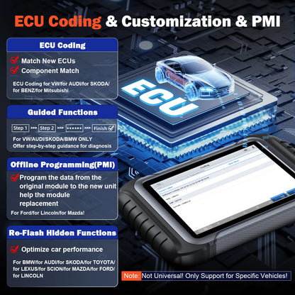 Autodiagnose Scanner – Sleutelprogrammering – ECU Codering – Foutcode Uitlezen – Touchscreen 8-Inch – Wifi – 42+ Onderhoudsfuncties