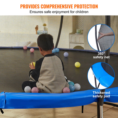Trampoline - Rebounder - Trampoline met Veiligheidsnet - Tuintrampoline - 12ft - Stevige – Inclusief Springmat en Randbescherming – Geschikt voor Kinderen en Volwassenen – Outdoor Recreatief Gebruik