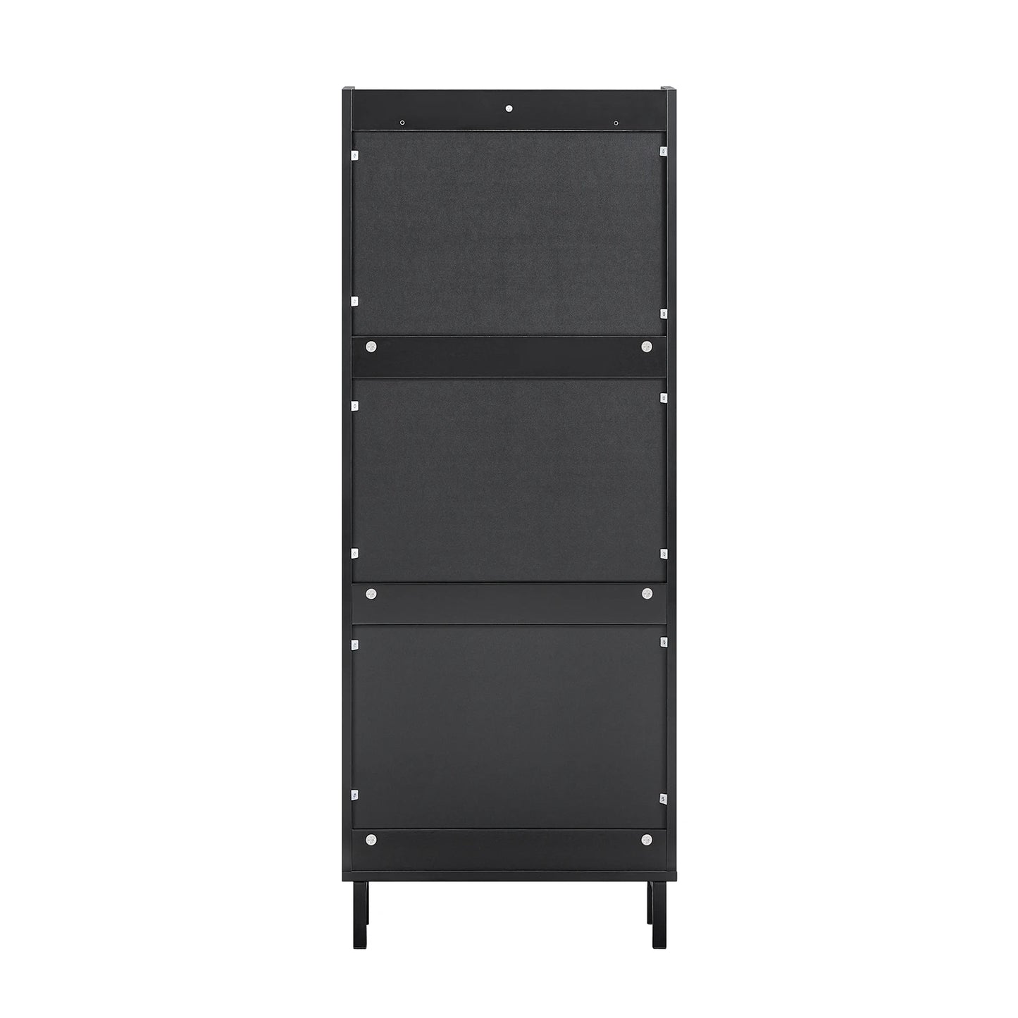 Schoenenkast – Schoenenrek – Schoenopberger – Schoenendoos – Schoenmeubel – Zwart – Smal Design Met 3 Kleppen – Compacte Ruimtebesparende Opbergoplossing
