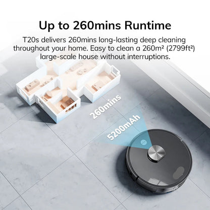 Robotstofzuiger - Vacuum Cleaner - Roborock - Draadloze - Dweilrobot - 5000Pa - LDS - Auto Ledigingsstation - voor 60 Dagen Handsfree Reiniging, Stofzuigen en Moppen, Nat/Droog Veegfunctie