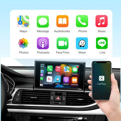Wireless CarPlay Adapter – Android Auto Interface – Bluetooth Module – Mirror Link Connector – GPS Navigatie Ondersteuning – Draadloze Connectiviteit – Plug-and-Play Installatie - QUORE