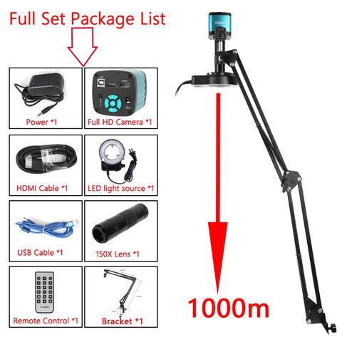 Microscoop - Soldeermicroscoop - Bresser Microscoop - Microscoop Digitaal - Vergroting - Digitale Microscoop - 4K- Met USB-C HDMI Poort Voor PCB Soldeer Reparatie