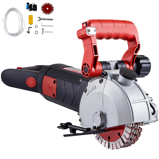 Wall chaser - Wall chaser slot machine - Concrete cutter - Electric - 4800W - 125mm - Circular saw - Adjustable cutting.