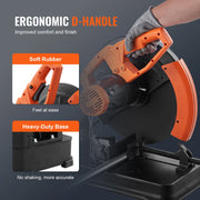 Miter Saw - Grinding Chop Saw - 2300W - Miter Saw and Crosscut Saw - Saw Table - 14"/355mm Blade Diameter - 0-45° Adjustable Angle Miter Saw