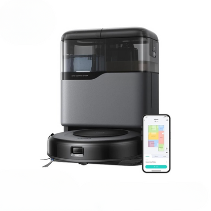 Robotstofzuiger – Robotstofzuiger Met Dweilfunctie – Robotstofzuiger Met Schoonmaakstation – Slimme Stofzuiger – Automatische Robotstofzuiger – 7000 Pa Zuigkracht – Ultradun Ontwerp 8,5 cm Hoog