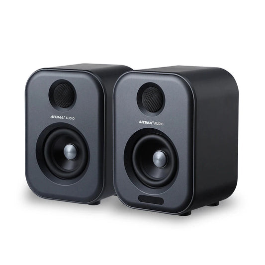 Aiyima - Luidspreker - Luidsprekerkabels - Bookshelf Speaker - Speakers voor PC - 100W - 45Hz-20KHz - 4-8 Ohm - Zwart - QUORE