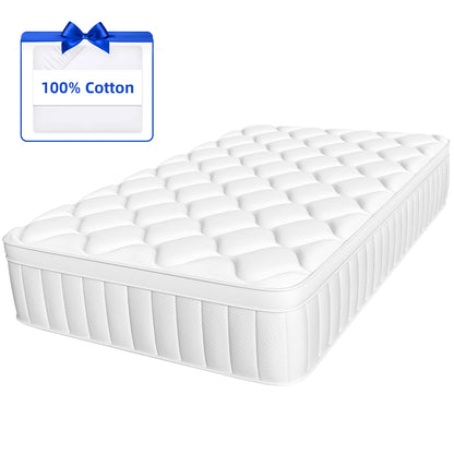 7-Zone Pocketvering Matras – Springmatras – Bedmatras – Matrassen – Pocketveringbed – 90x200 cm – 25 cm Dikte – Medium Stevig – Ademend & Hypoallergeen