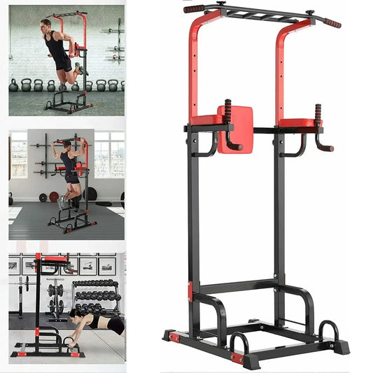 Power Tower Pull Up Bar Strength Bodybuilding Standing 200kg Workout Equipments Ultra-functional Dip Station Home Fitness - QUORE