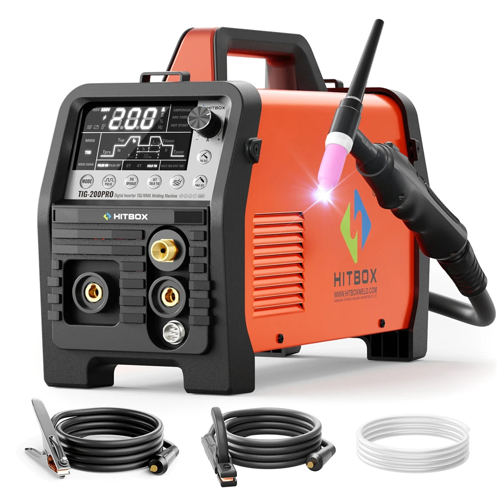 TIG200PRO Lasmachine – TIG Lasser – MMA Lasapparaat – Elektrode Lasser – Lasgenerator – Pulsfunctie – Laag Stroomverbruik - QUORE
