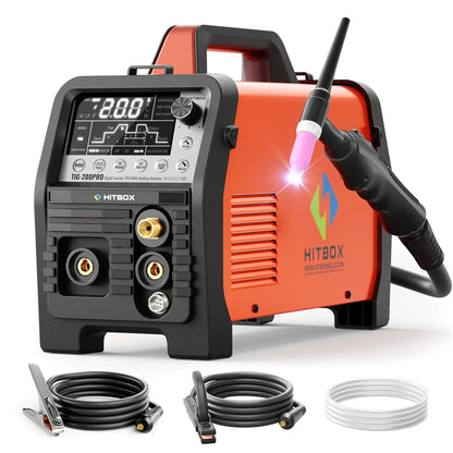 TIG200PRO Lasmachine – TIG Lasser – MMA Lasapparaat – Elektrode Lasser – Lasgenerator – Pulsfunctie – Laag Stroomverbruik - QUORE