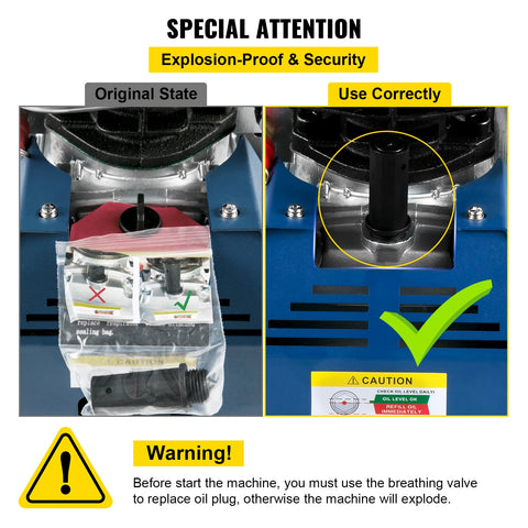 Luchtcompressorpomp - Luchtdruk - 1800W - 4500PSI - 30MPA - 300BAR - 220V - Compressor - Draagbare Compressor - Blauw - QUORE