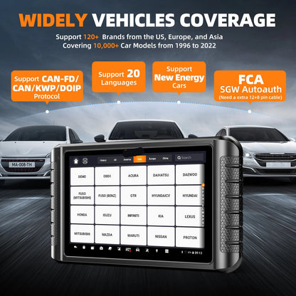 Autodiagnosetool – Auto Scanner – Diagnoseapparaat – Foutcode Lezer – Systeemdiagnose – 10,1 Inch Touchscreen – Bi-Directionele Controle