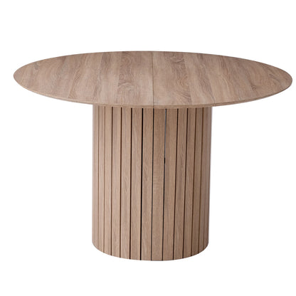 Ronde Eettafel – Eettafel Rond – Ronde Tafel – Keukentafel – Scandinavische Eettafel – Lichtbruin – Ø120 cm voor 4-6 Personen – Stevig Houten Frame