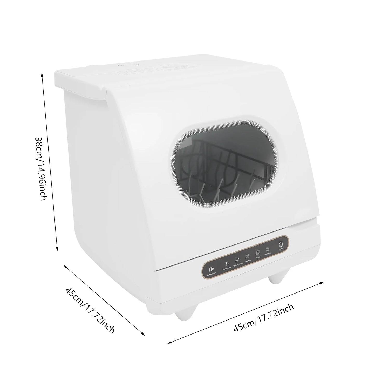 Mini Vaatwasser – Compacte Vaatwasser – Kleine Afwasmachine – Tafelmodel Vaatwasser – Desinfectie Vaatwasser – 800W Koperen Motor – Ruimtebesparend Ontwerp